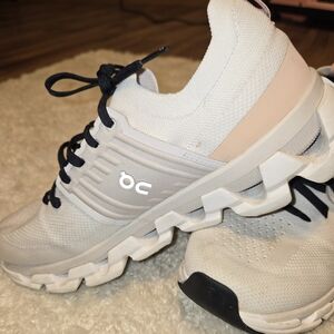 On Cloud Athletic Shoes - White and Black